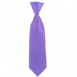 Boys Purple Dot Satin Tie on Elastic